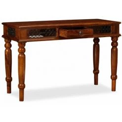 ASUPERMALL Table D'ecriture Bois Massif De Sesham 120 X 50 X 76 Cm 11 ASUPERMALL Table D'ecriture Bois Massif De Sesham 120 X 50 X 76 Cm -France Bureau Soldes 2022 33371567 5