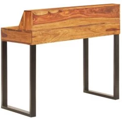 ASUPERMALL Bureau 110x50x94 Cm Bois Solide De Sesham Et Acier -France Bureau Soldes 2022 33371726 4