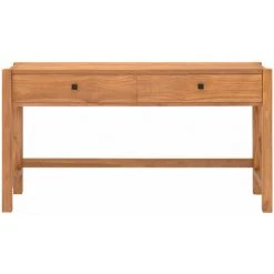 ASUPERMALL Bureau Avec 2 Tiroirs 140x40x75 Cm Bois De Teck Recycle -France Bureau Soldes 2022 33375278 3