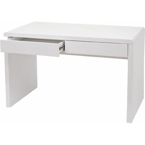 Bureau HHG-658, Bureau Bureau Informatique Table De Travail, Blanc Brillant ~ 100x60cm 3 Bureau HHG-658, Bureau Bureau Informatique Table De Travail, Blanc Brillant ~ 100x60cm