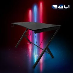 EGLI Bureau Ergonomique De Jeu-vidéo Pour PC Avec Câbles Porte-casque Porte-gobelet 110x70cm TRUST IN GAME | Couleur: Noir -France Bureau Soldes 2022 33565545 4