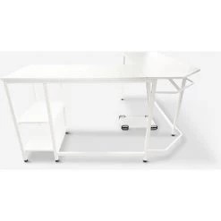 OFFICE24 Bureau D'étude Angulaire Design Moderne 148x148 Métal 2 étagères Southport Ice -France Bureau Soldes 2022 33565548 2