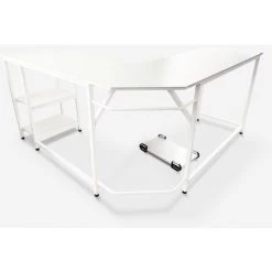 OFFICE24 Bureau D'étude Angulaire Design Moderne 148x148 Métal 2 étagères Southport Ice -France Bureau Soldes 2022 33565548 4