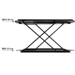 HELLOSHOP26 Bureau Debout Poste De Travail Réglable En Hauteur Pour PC Ordinateur Portable Et Affaires De Bureau Noir - Noir -France Bureau Soldes 2022 33625099 2