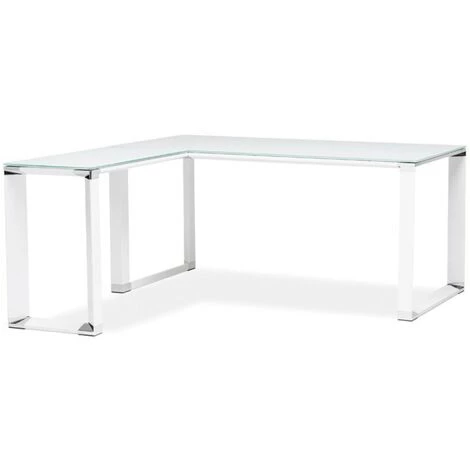 Paris Prix - Bureau D'angle Design "hovik" 170cm Blanc 4 Paris Prix - Bureau D'angle Design "hovik" 170cm Blanc – Image 2
