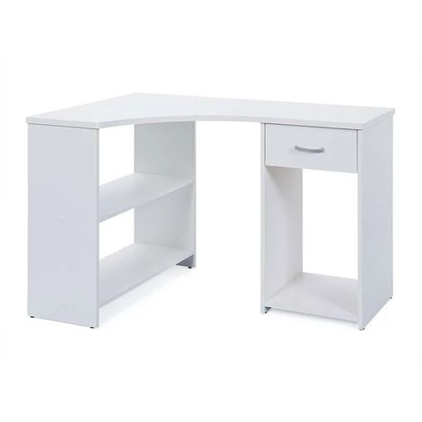 Paris Prix - Bureau Informatique D'angle "nael" 118cm Blanc 3 Paris Prix - Bureau Informatique D'angle "nael" 118cm Blanc
