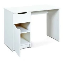 Paris Prix - Bureau Design 1 Porte "tilda" 115cm Blanc -France Bureau Soldes 2022 33651120 3