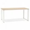 Paris Prix - Bureau Design "hovik" 160cm Naturel & Blanc 2 Paris Prix - Bureau Design "hovik" 160cm Naturel & Blanc -France Bureau Soldes 2022 33653881 1