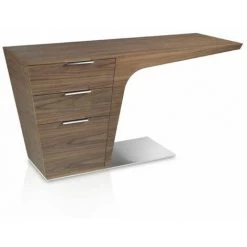 Paris Prix - Bureau Design 3 Tiroirs "blanca" 150cm Naturel