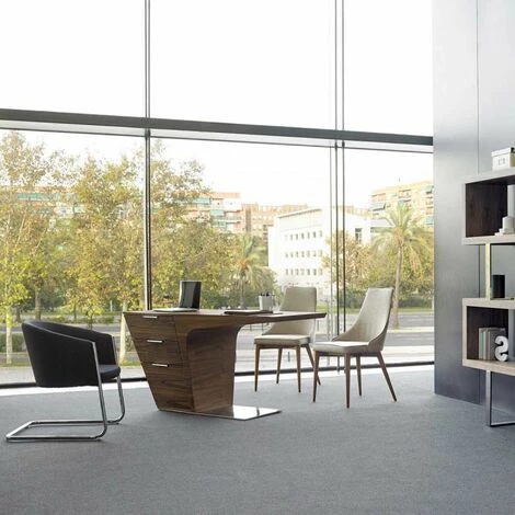 Paris Prix - Bureau Design 3 Tiroirs "blanca" 150cm Naturel 4 Paris Prix - Bureau Design 3 Tiroirs "blanca" 150cm Naturel – Image 2