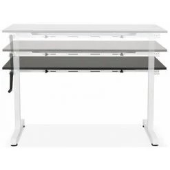 Paris Prix - Bureau Design Réglable "tandy" 140cm Noir -France Bureau Soldes 2022 33662242 5