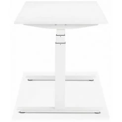 Paris Prix - Bureau Design Réglable "électrique" 140cm Blanc -France Bureau Soldes 2022 33662650 3