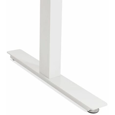 Paris Prix - Bureau Design Réglable "électrique" 160cm Naturel & Blanc 7 Paris Prix - Bureau Design Réglable "électrique" 160cm Naturel & Blanc – Image 5