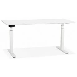 Paris Prix - Bureau Design Réglable "électrique" 160cm Blanc
