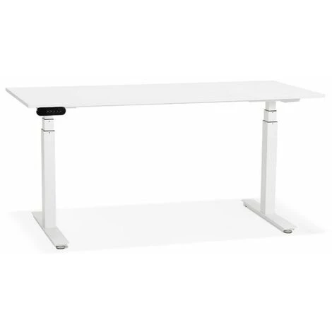 Paris Prix - Bureau Design Réglable "électrique" 160cm Blanc 3 Paris Prix - Bureau Design Réglable "électrique" 160cm Blanc