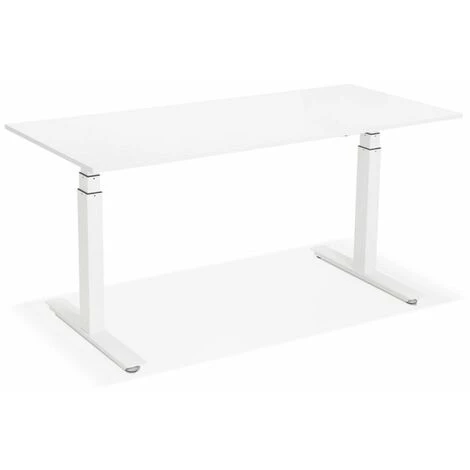 Paris Prix - Bureau Design Réglable "électrique" 160cm Blanc 6 Paris Prix - Bureau Design Réglable "électrique" 160cm Blanc – Image 4
