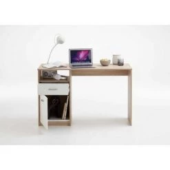 Paris Prix - Bureau Design 1 Porte & 1 Tiroir "sonka" 123cm Naturel -France Bureau Soldes 2022 33667697 3