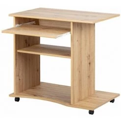 Paris Prix - Bureau Informatique à Roulettes "tao" 80cm Beige -France Bureau Soldes 2022 33676084 2