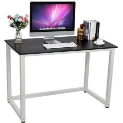 SWAGX Bureau Informatique Table D'ordinateur Bureau Poste De Travail 110x60x74CM Noir -France Bureau Soldes 2022 33730487 3