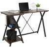 OOBEST Bureau D'ordinateur Avec Etagères De Rangement Bois Meuble Informatique Multifunctinal Table Informatique Pour Bureaux à Domicile