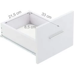 HELLOSHOP26 Bureau Moderne Avec Plaque De Verre Tiroir Latéral Pour Chambre D’ado 110 Cm Blanc - Transparent -France Bureau Soldes 2022 33774125 2