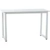 CLP Bureau Brian (15 Mm) Avec Plateau En MDF Et Pieds En Tubes D'acier Blanc