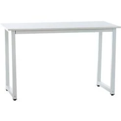 CLP Bureau Brian (15 Mm) Avec Plateau En MDF Et Pieds En Tubes D'acier Blanc