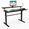 COSTWAY Bureau Assis Debout Réglable En Hauteur75-113 CM Avec Manivelle Pliable Mabuel Table D'Ordinateur Egonomique Cadre En Acier -France Bureau Soldes 2022 34636591 1