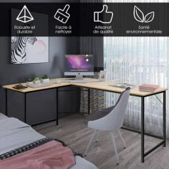 GOPLUS Bureau Informatique Coin En Forme De L, Bureau/Table D’Angle Ordinateur, Avec Support CPU Mobile, Etude Table Pour Maison Et Bureau, Charge Max 100KG, 167,5 X 125,5 X 73,5CM (Bois) 9 GOPLUS Bureau Informatique Coin En Forme De L, Bureau/Table D’Angle Ordinateur, Avec Support CPU Mobile, Etude Table Pour Maison Et Bureau, Charge Max 100KG, 167,5 X 125,5 X 73,5CM (Bois) -France Bureau Soldes 2022 34761681 3