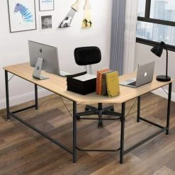 GOPLUS Bureau Informatique Coin En Forme De L, Bureau/Table D’Angle Ordinateur, Avec Support CPU Mobile, Etude Table Pour Maison Et Bureau, Charge Max 100KG, 167,5 X 125,5 X 73,5CM (Bois) 11 GOPLUS Bureau Informatique Coin En Forme De L, Bureau/Table D’Angle Ordinateur, Avec Support CPU Mobile, Etude Table Pour Maison Et Bureau, Charge Max 100KG, 167,5 X 125,5 X 73,5CM (Bois) -France Bureau Soldes 2022 34761681 5