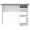 Paris Prix - Bureau Design 2 Niches "salerne" 101cm Blanc