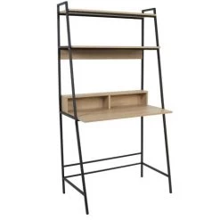 THE HOME DECO FACTORY Bureau étagère Zack Noir - Noir