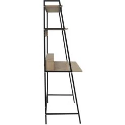 THE HOME DECO FACTORY Bureau étagère Zack Noir - Noir -France Bureau Soldes 2022 34931701 3