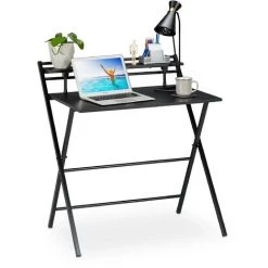 Relaxdays Table De Travail Pliable,peu Encombrant, Avec étagère,pour La Maison, Pour Ado, 92x84x60cm, Choix De Couleurs