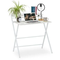Relaxdays Table De Travail Pliable,peu Encombrant, Avec étagère,pour La Maison, Pour Ado, 92x84x60cm, Choix De Couleurs