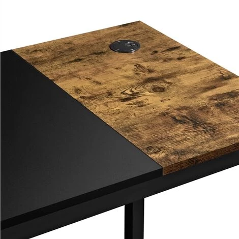 Yaheetech Bureau D'Ordinateur Table D'Ordinateur Portable Poste De Travail D'Étude 140 X 60 X 75cm Avec Support De Moteur/2 œillets Pour Cables/1 Crochet D'Écouteur Brun Rustique 6 Yaheetech Bureau D'Ordinateur Table D'Ordinateur Portable Poste De Travail D'Étude 140 X 60 X 75cm Avec Support De Moteur/2 œillets Pour Cables/1 Crochet D'Écouteur Brun Rustique – Image 4