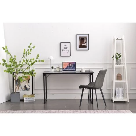 CLP Bureau Greely Avec Plateau En MDF Et Pieds En Tube D'acier Noir 4 CLP Bureau Greely Avec Plateau En MDF Et Pieds En Tube D'acier Noir – Image 2