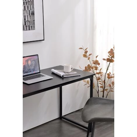 CLP Bureau Greely Avec Plateau En MDF Et Pieds En Tube D'acier Noir 6 CLP Bureau Greely Avec Plateau En MDF Et Pieds En Tube D'acier Noir – Image 4