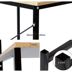 HELLOSHOP26 Bureau De Travail Plan De Travail MDF 90 Cm Beige - Beige -France Bureau Soldes 2022 35570373 3