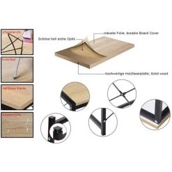 HELLOSHOP26 Bureau Adulte Avec étagère Au Design Pratique 120 Cm Couleur Chêne Clair - Beige 9 HELLOSHOP26 Bureau Adulte Avec étagère Au Design Pratique 120 Cm Couleur Chêne Clair - Beige -France Bureau Soldes 2022 35570460 4