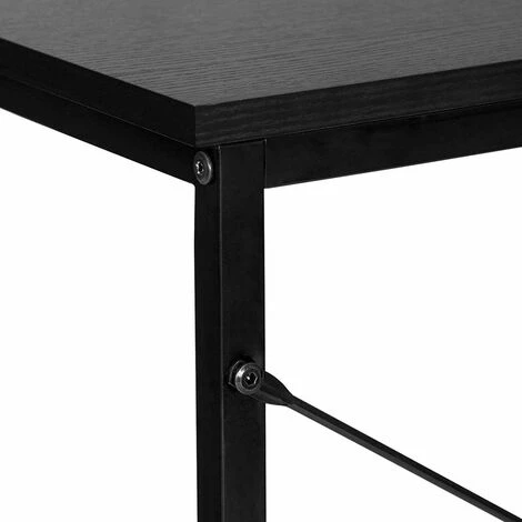 HELLOSHOP26 Grande Table De Bureau Adulte Design Desktop 80 Cm MDF Noir - Noir 4 HELLOSHOP26 Grande Table De Bureau Adulte Design Desktop 80 Cm MDF Noir - Noir – Image 2