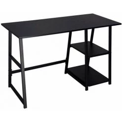 HELLOSHOP26 Bureau Adulte D'ordinateur 2 étagères 120 Cm Pour Un Grand Rangement - Or