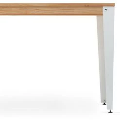 BOX FURNITURE Table Bureau Lunds Avec 3 Compartiments 120x60x74cm Blanc-Naturel - Blanc -France Bureau Soldes 2022 35836957 4