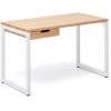 BOX FURNITURE Table Bureau ICub Strong ECO 1 Tiroir 60x120x75cm Blanc Naturel - Blanc