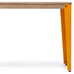 Table Salle à Manger Lunds 120x60x75cm Jaune-Effect Vintage. Box Furniture - Beige -France Bureau Soldes 2022 35836972 4