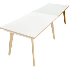 CERTEO Bureau Bench Yunique | Table De Réunion Extensible | HxLxP 740 X 1200 X 797 Mm | Extension Simple | Nature | Novigami - Pieds Nature -France Bureau Soldes 2022 35897538 4