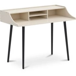PRIVATEFLOOR Bureau En Bois Design Style Scandinave - Torkel Bois Naturel - MDF, Bois - Bois Naturel