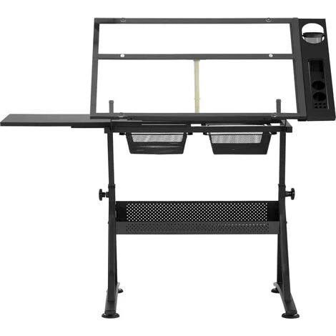 FROMM & STARCK Table à Dessin Architecte Plateau Inclinable 0-70° En Verre Pour Travail Debout - Noir 4 FROMM & STARCK Table à Dessin Architecte Plateau Inclinable 0-70° En Verre Pour Travail Debout - Noir – Image 2