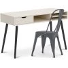 PRIVATEFLOOR Bureau En Bois Design Style Scandinave Beckett + Chaise Stylix 5Kgs Nouvelle édition Métal Gris Foncé - Gris Foncé -France Bureau Soldes 2022 35965513 1