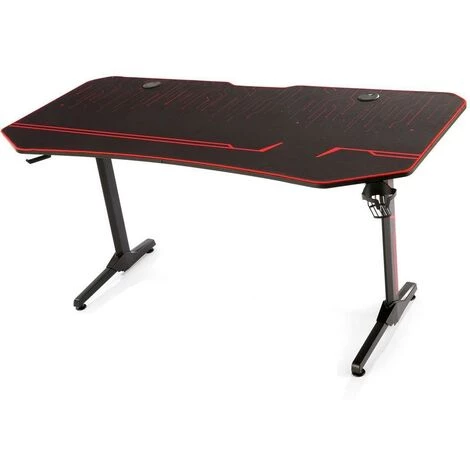 BETTER MAISON Bureau D'ordinateur, Bureau Gaming Avec Crochet De Tasse, Porte-gobelet, Tapis De Souris Gratuit, Table De Jeu Pour Chambre&salon, 160x75x75cm - Noir 3 BETTER MAISON Bureau D'ordinateur, Bureau Gaming Avec Crochet De Tasse, Porte-gobelet, Tapis De Souris Gratuit, Table De Jeu Pour Chambre&salon, 160x75x75cm - Noir